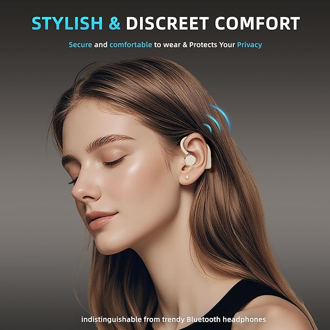 FLYSOUND Nature Pro OTC Hearing Aids with Bluetooth & Auracast for Seniors & Adults | 80% Improved Speech Recognition & Tinnitus Masking via App | Up to 60dB Gain & AI Noise Reduction | Fashion Nude