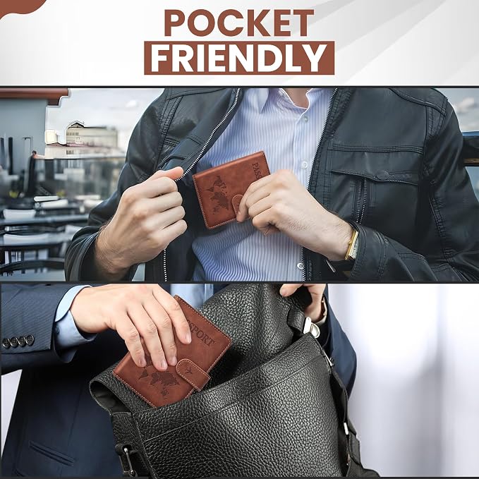 Passport Holder for Travel Essentials, Passport Wallet Cover Case for Travel Must Haves Accessories,Passport Book Holders for Women and Men