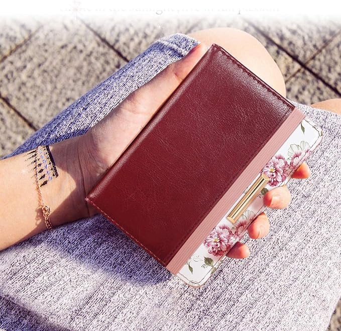 Coco Rossi Passport Holder for Travel Women Slim RFID Passport Cover Wallet | Travel Essentials, Passport Book Holders, Passport Wallet Cover Case, PU Leather, Cute, Thin, Spliced Design, Burgundy