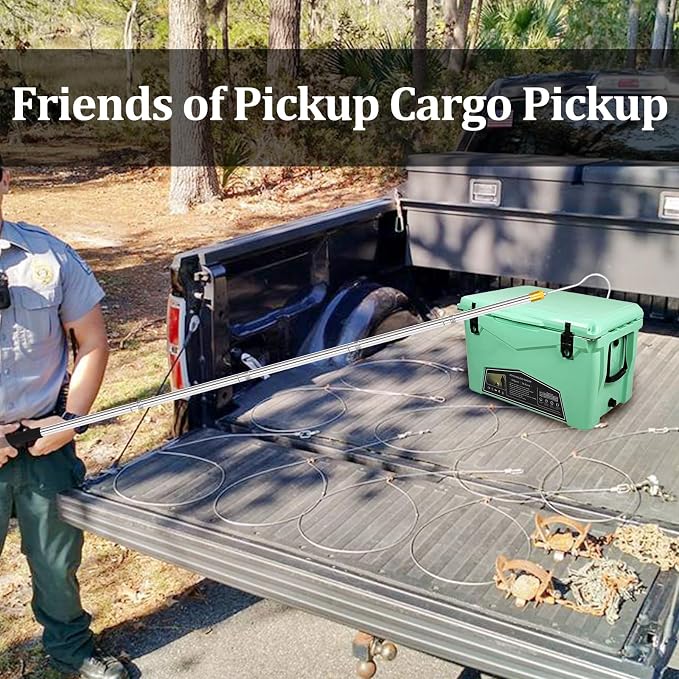 Truck Cargo Retriever Heavy Duty, Cargo Grabber Truck Cargo Retriever29-74 | Versatile Heavy-Duty Pickup Truck Bed Hook Bar, Comfort Foam Handle, Fits Pickup, RV, SUV (With Two Long Hooks)
