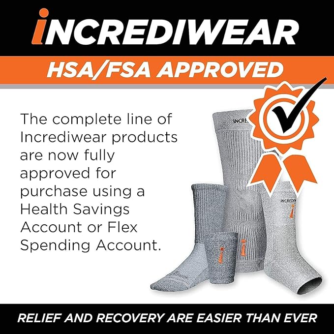 Incrediwear Leg Sleeve 2pk – Full Length Long Leg Sleeve for Leg Pain Relief & Muscle Recovery, Helps Reduce Swelling & Inflammation, Promotes Circulation, Leg Sleeves for Men & Women (Black, Medium)