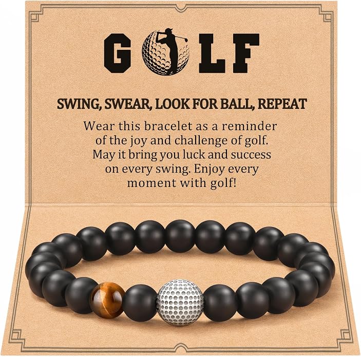 Golf Bracelet Gifts for Men Golf Accessories Christmas Birthday Gifts for Golf Lovers