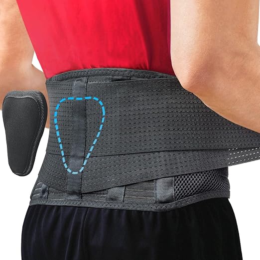 Sparthos Back Support Belt - Relief from Back Pain, Sciatica, Herniated Disc - Lower Backbrace With Lumbar Pad For Home & Lifting At Work - For Men & Women - Fits 24–31″ Waist (X-Small, Check Sizing)
