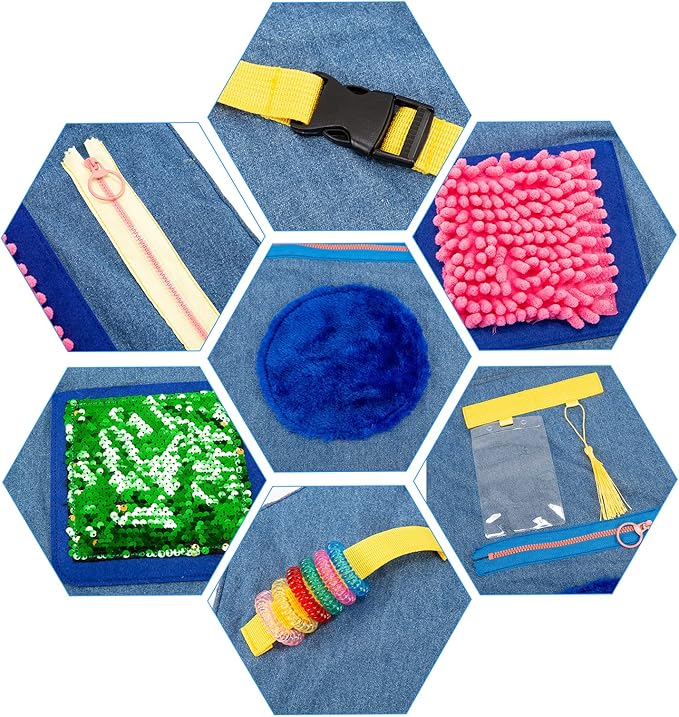 Dementia Products for Elderly,Fidget Apron,Fidget Blanket for Adults with Dementia,Games for People with Dementia,Alzheimers Activities,Autism Toys,Sensory Fidget Toys,Dementia Activities for Seniors