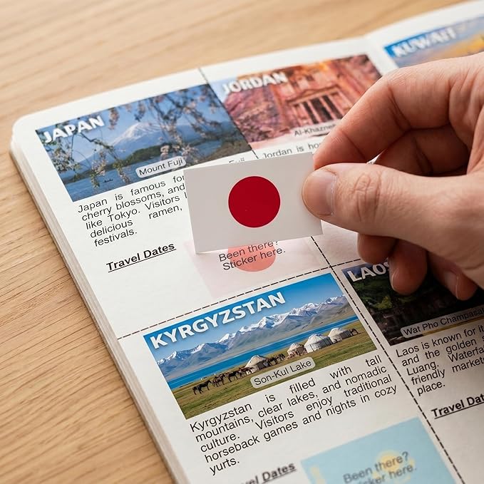 World Travel Tracker Passport — Mark 193 Countries Visited with Flag Stickers — Pocket-Sized Scratch Off Map Alternative, Travel Journal, and Gift for Travelers