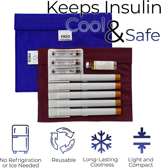 FRIO Cooling Wallet - Insulin & GLP-1 Cooler for 45+ Hours - Blue - XL