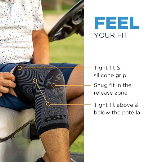 OrthoSleeve Knee Brace for ACL, MCL, Injury Recovery, Meniscus Tear, knee pain, aching knees, patellar tendonitis and arthritis (3XL, Black, Single)