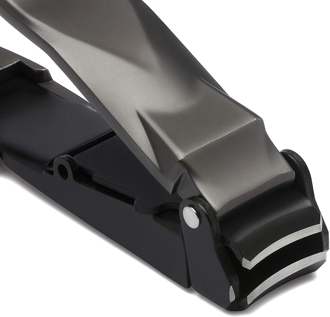 Nail Clippers for Men with Catcher - KLIPP Heavy Duty Razor-Sharp Self-Collecting Nail Cutter, Ergonomic Lever for Fingernails & Toenails, Ideal Gift for Men & Grooming Gifts Inc Ziplock Pouch (2)