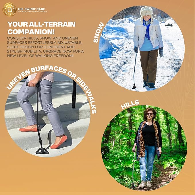 Dynamo Swing Cane Ultimate Grip for Ultimate Support. Ergonomic Comfort, All Day Long. Designed for Stability, Built for Safety. Reliable Every Step of The Way. (Green)