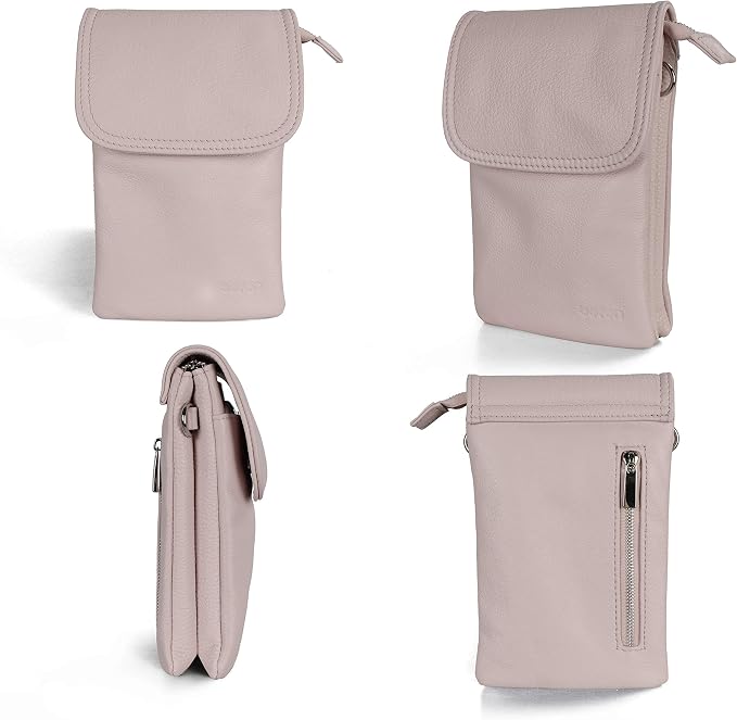befen Genuine Leather Small Crossbody Bags for Women Cell Phone Travel Bag | Soft Real Leather, Adjustable Shoulder Strap, Card Slots, Compact Size, Daily Travel Shopping Outing Use, Phone Purse