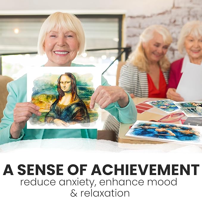 QUOKKA Water Painting Dementia Activities for Seniors – Gallery of Greats – Alzheimers Products for Elderly - Activities for People with Dementia - Crafts for Seniors