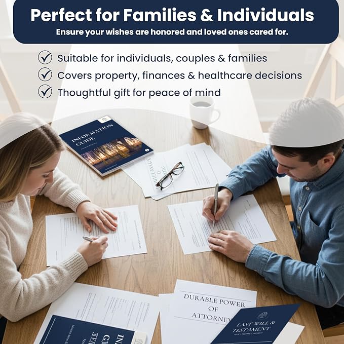 Estate Planning Kit with Digital Access – Last Will and Testament Kit, Living Will, Durable Power of Attorney & Medical Directive - Attorney Approved Forms, Valid in 50 States