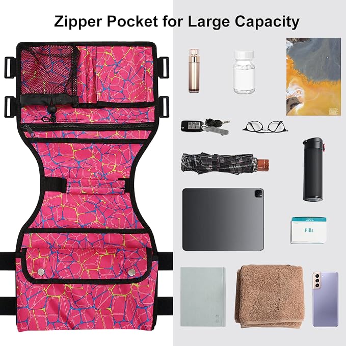 supregear Side Walker Bag, Walker Accessories Bag w/Cup Holder, Folding Walker Basket Waterproof Walker Organizer Caddy Pouch for Most Walker with Side Bar for Seniors, Elderly, Double Sided
