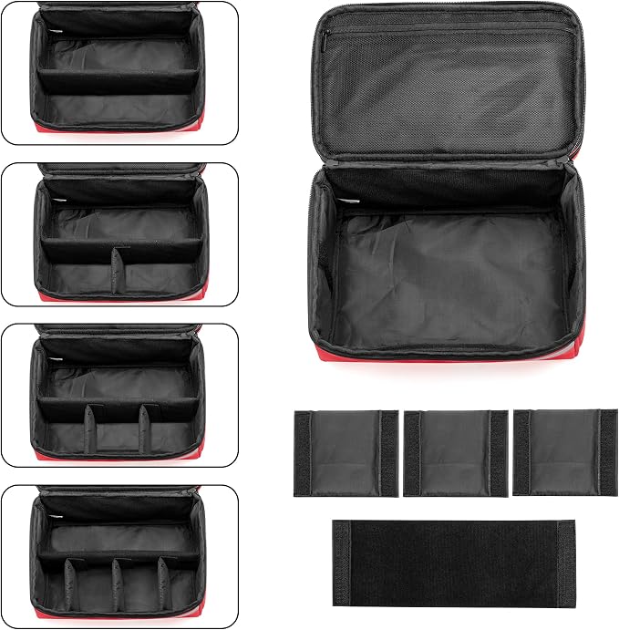Trunab Medicine Storage and Organizer Bag Empty, Pill Bottle Organizer | with Portable Small Pouch, Home First Aid Box for Emergency Medication, Supplements or Medical Kits (Bag Only)