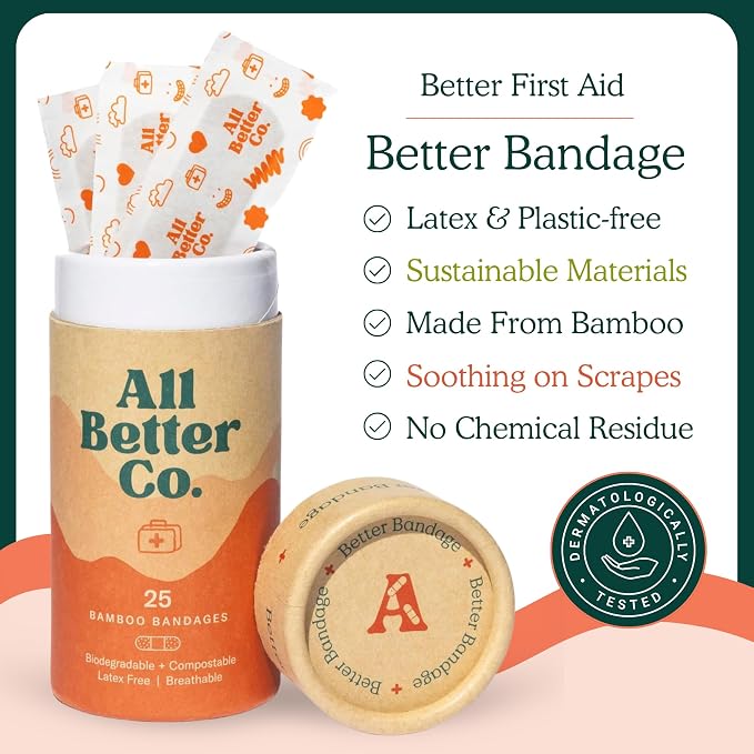Complete Wellness First Aid Bundle – Everything Spray, Organic Bamboo Bandages (25ct), & 2 Reusable Soft Gel Ice Packs – Natural Skincare & First Aid Essentials for Home & Travel