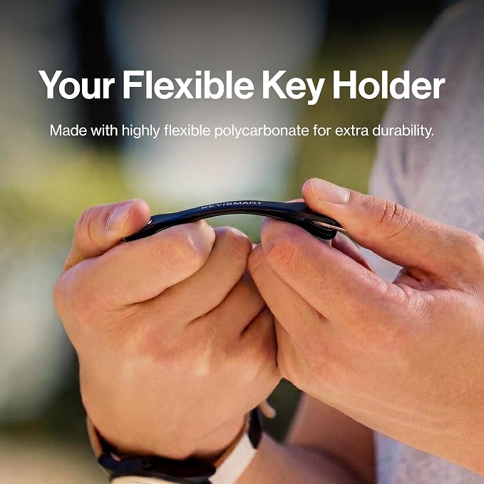 KeySmart Flex - Key Holder for Keychain-Compact Key Organizer for Key Chain, Minimalist Clutter-Free, Up to 8 Keys