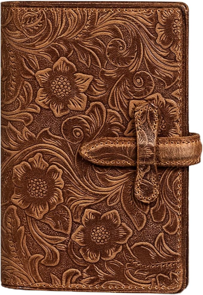 Genuine Leather Passport Holder Travel Bifold Wallet | For Men And Women Slim RFID Blocking Brown