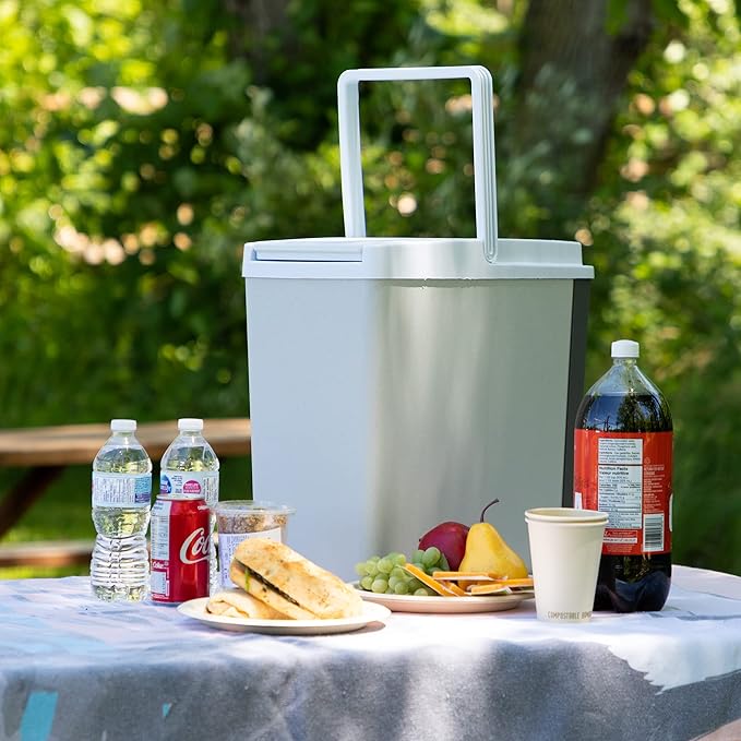 Koolatron 12V Iceless Cooler & Warmer – Portable Electric Cooler/Nevera Portátil Eléctrica for Car Truck Camper Boat, Hard Sided Mini Fridge for Camping Picnic Travel Lunch Food Drinks Office 18 qt