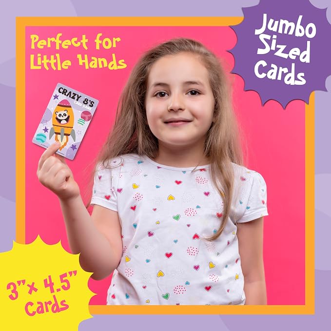 Crazy Eights Travel Card Game, Classic Family Game, Ages 4+