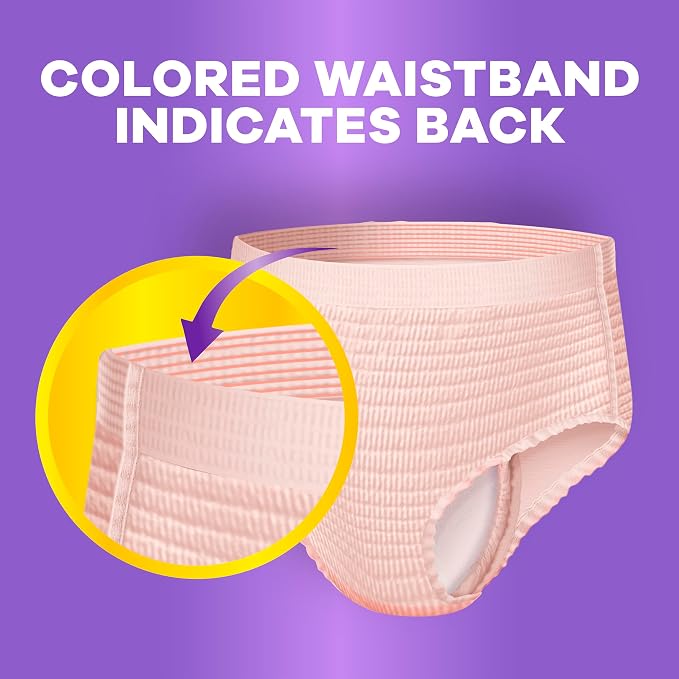 Always Discreet Essentials Adult Diapers for Women, Postpartum Essentials, Disposable Briefs, Unscented Incontinence Underwear Bladder Leak Protection, Size S/M, 56 Count