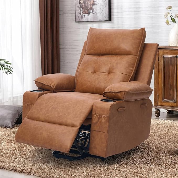 Power Lift Chair for Elderly,Electric Recliner Chair with Vibrating Massage & Heating,Living Room Chair with Thickened armrest,USB Ports,2 Cup Holders