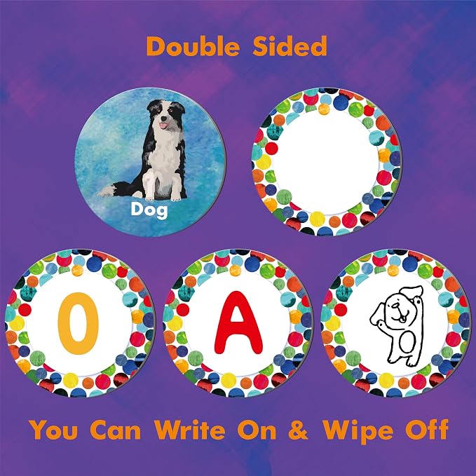 Hebayy Realistic Animal Matching Game, 50 PCS Round Animal Memory Matching Cards for Toddlers 25 Pairs Real Animal Memory Cards Educational Toys for Preschool Boys & Girls 4 5 6 Years Old