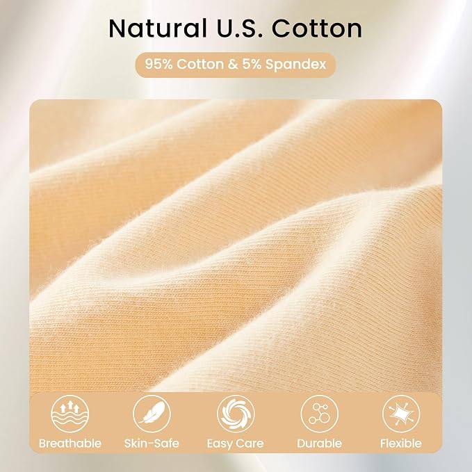 Battewa Leak Proof Underwear for Women 40ml Absorbency 3Beige M | mid-waist panties,reusable,bladder leak protective briefs,pee proof,waterproof,40ml absorbent for Light to moderate leaks
