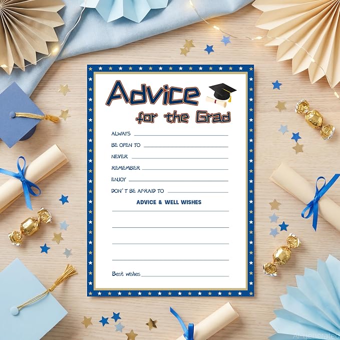 30PCS 2026 Graduation Party Game Cards, Advice For Graduation, Senior High School & College Graduation Party Favors-MG03