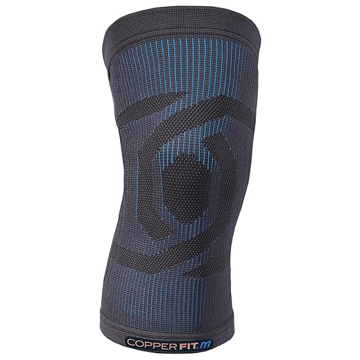 Copper Fit Mobilizer Knee Sleeve – ProSeries with Removable Side Stabilizers Knee Support for Advanced Recovery – Mobility, Knee Pain, Swelling, Inflammation, Circulation, Arthritis, Tendonitis (S/M)