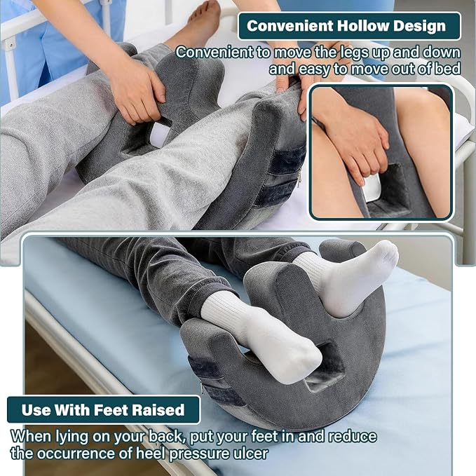 Patient Turning Device, U-Shaped Bedridden Turnover Pillow with Strap & Back Support Cushion for Bedsore Pressure Relief, Elderly Nursing Bed Ridden Patient Supplies