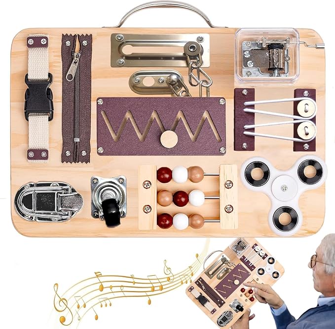 Dementia Activities for Seniors,Fidget Busy Board for Adults with Dementiam Activities for Seniors,Memory Games for Autism Adult,Assistance Products Elderly Patients, Gift Toys for Alzheimers Autism