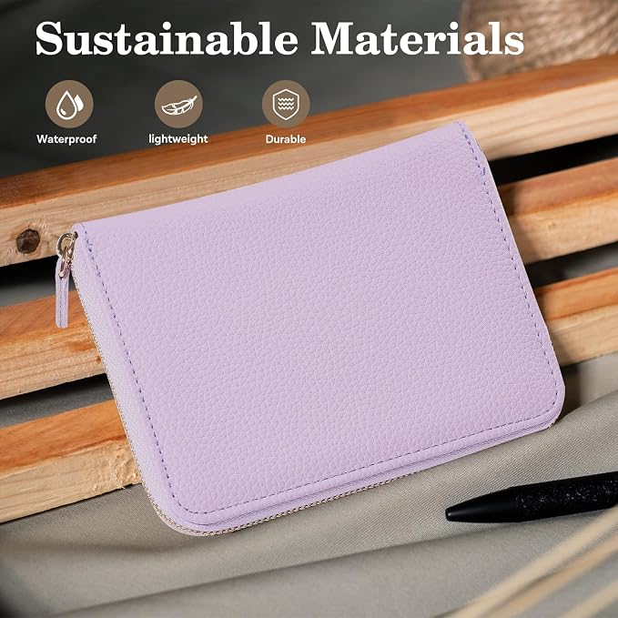 CoBak Passport Holder Cover with Safe Zipper Closure | Premium Passport Wallet for Travel, RFID Blocking Card Case, Waterproof Travel Accessories for Women