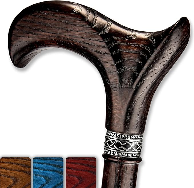Asterom Walking Cane - Handmade, Ergonomic, Wooden - Canes for Men & Women - Walking Sticks for Seniors, Unique, Wood