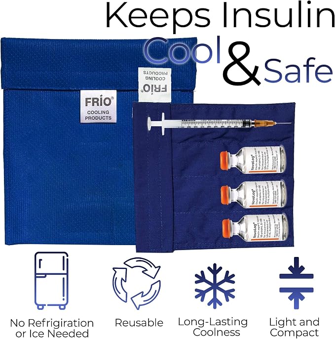 FRIO Cooling Wallet - Insulin & GLP-1 Cooler for 45+ Hours - Blue - Small