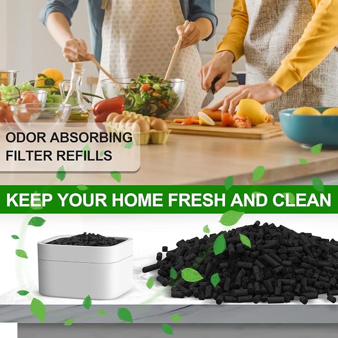 Charcoal Refills for Lomi Kitchen Composter 1 Pounds | Activated Charcoal Odor Absorber Filter Refill Compatible with Lomi Composter
