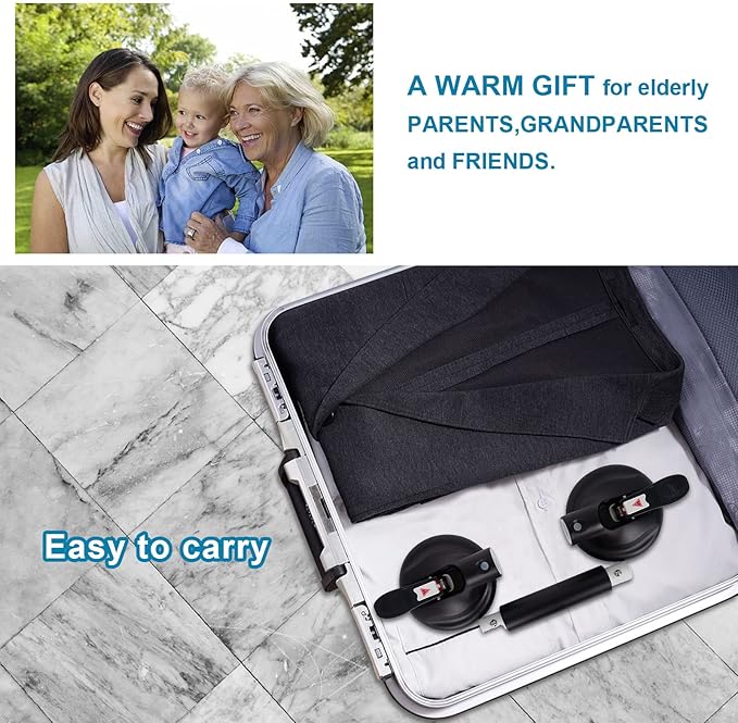 17inch Suction Shower Grab Bar, Portable Shower Handle Bar Suction Grip Bar Bathtub Handle with Strong Hold Suction Cup Fitting and Rapid Release for Bathroom(Max Capacity :300lb