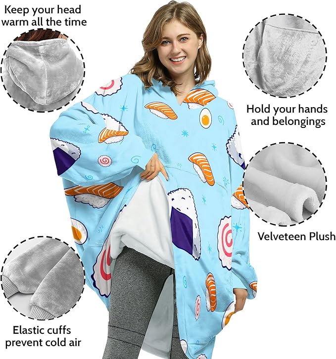 Wearable Blanket Hoodie For Mom Wife Best Ever Hoodie- Christmas Gift From Husband Daughter Anniversary Birthday