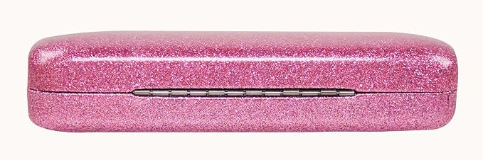 SPUNKYsoul Eye Glasses Case Girl Sparkle Smooth Glitter Hard Shell Eyeglass for Women