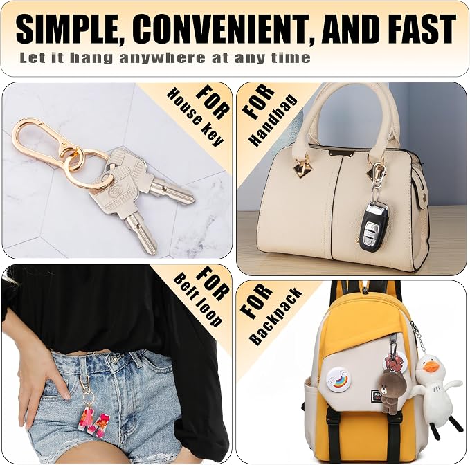 Wikavanli Metal Keychains Keyring Key Chain Ring Clip Holder Organizer for Home Car Keys Key Finder Women Men