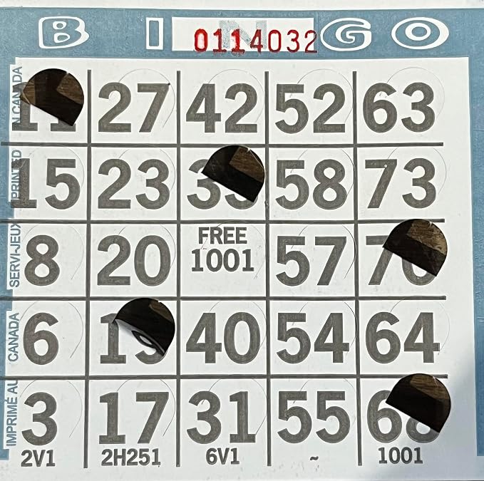 The Ticket Gurus Blue Pushout Bingo Cards-1 Card per sheet-500ct
