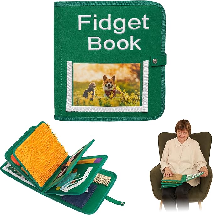 Fidget Book for Elderly | Blanket for Dementia | Dementia Products | Gift, Activities for Seniors with Alzheimer’s