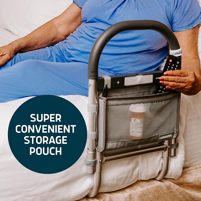 Lunderg Storage Bag for Bed Assist Rail - Replacement or Extra Bag | Lightweight & Perfect to Store Your Glasses, Remote, or Magazines