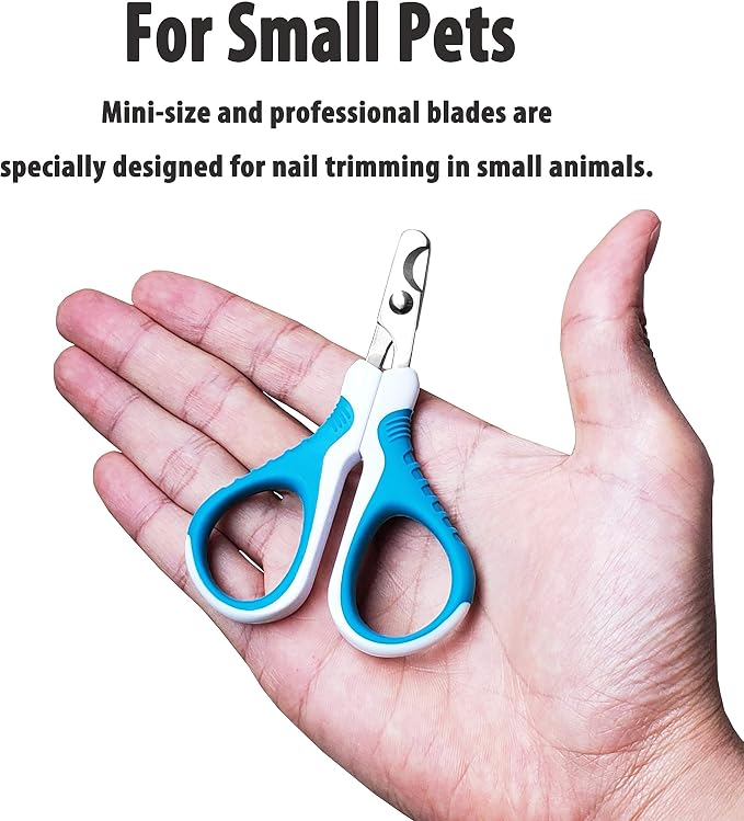 gonicc Professional Pet Nail Clippers & Trimmer for Cats and Small Animals | Best For Cats, Small Dogs And Any Small Pets. Sharp Angled Blade Pet Nail Trimmer Scissors.