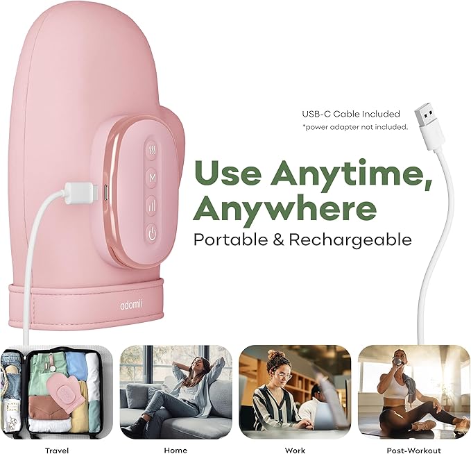 Hand Massager with Heat & Compression - Relieves Hand Fatigue & Soreness - Wrists & Fingers Massager for Stress & Pain Relief - Cordless Hand Massager for Arthritis & Carpal Tunnel - Ideal Gift