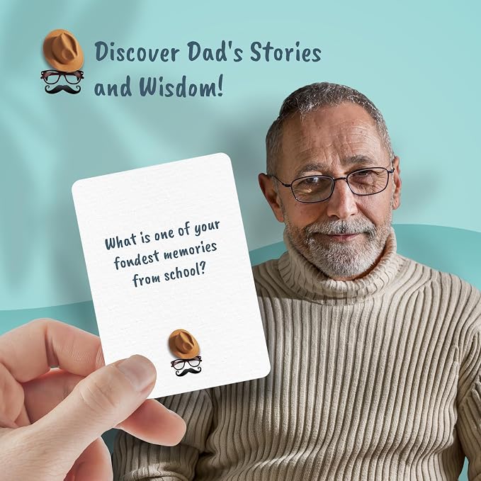 Discuss with Dad - The Game for Dad to Do Together | Conversation Cards for Families to Learn More About The Father in Your Life!