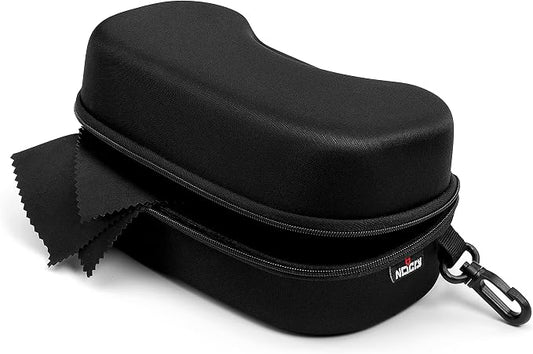 NoCry Protective Goggle Case; Fits Most Goggles; Semi Hard, Water Resistant and Shockproof Outer Shell; Reinforced Zipper; Belt Clip; Designed to Fit All Safety Goggles; Black