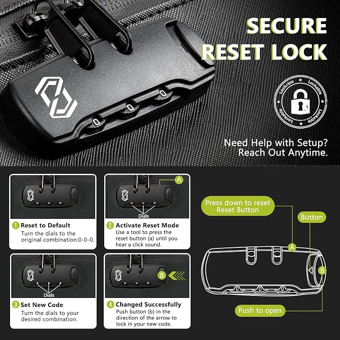 OZCHIN Smell Proof Bag with Combination Lock File Organizer Case Container Medicine Odorless Storage Lock Box Great Gift for Friend (grey, L)