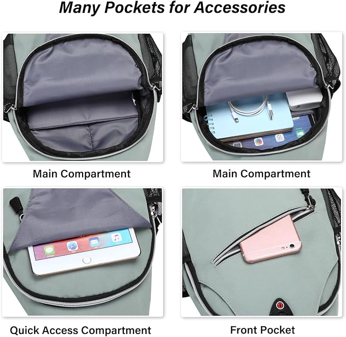 MOSISO Small Sling Bag for Men, Crossbody Shoulder Chest Daypack Bag | Sling Backpack for Casual Travel Hiking