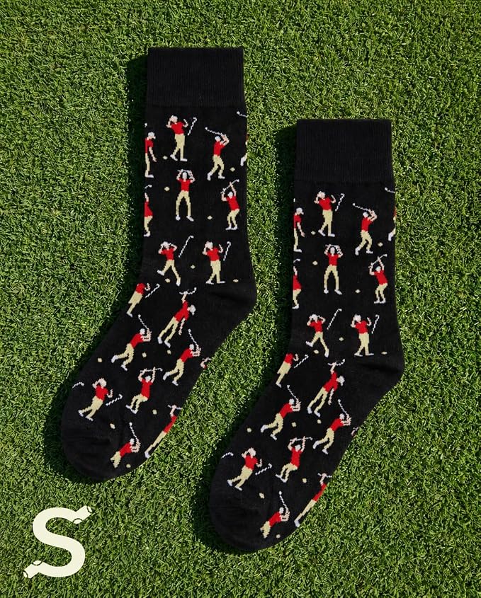 Funny Golf Socks For Men, Hilarious Golf Gift For Men, One Size 8-13