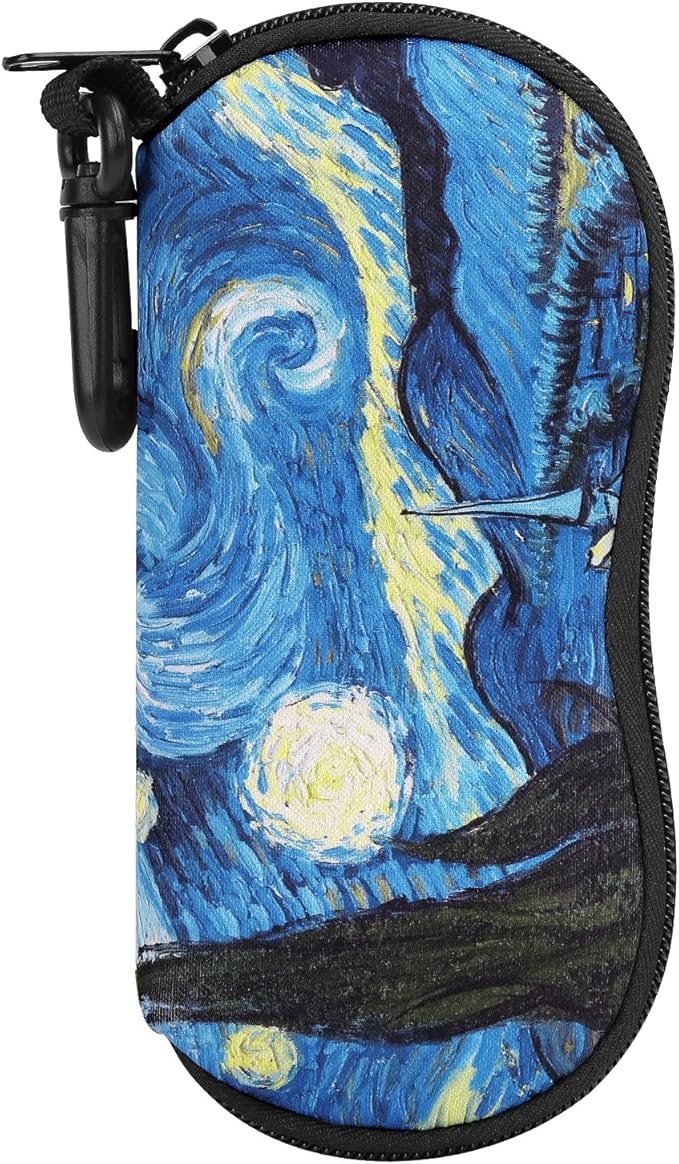 MoKo Sunglasses Soft Case Ultra Light Neoprene Zipper Eyeglass Case for Men Women